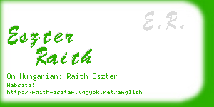 eszter raith business card
